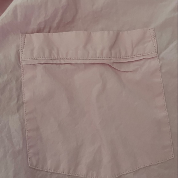 SKIMS Cotton Poplin Button Up Shirt Collared Baby Pink Oversized Sleep Size M - Picture 3 of 10